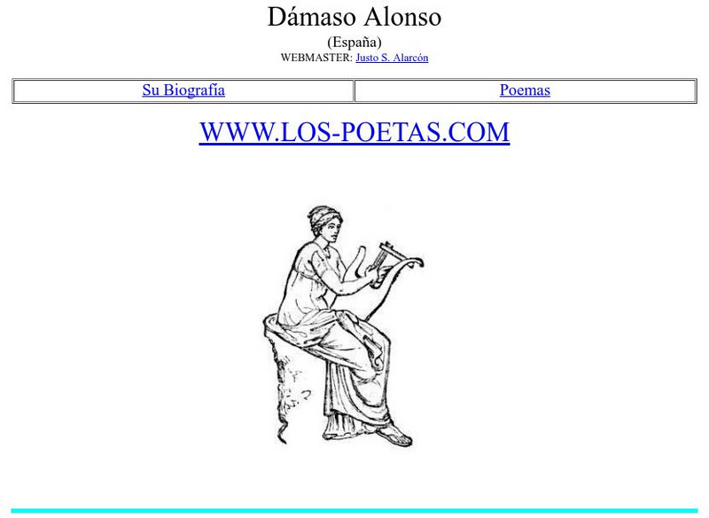 Los Poetas: Damaso Alonso Website