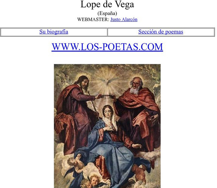 Los Poetas: Lope De Vega Website Los Poetas: Lope De Vega Website
