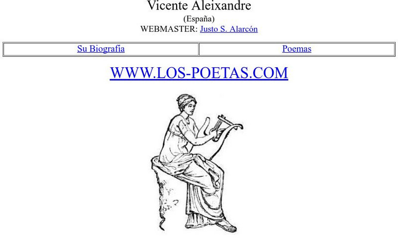 Los Poetas: Vicente Aleixandre Website Los Poetas: Vicente Aleixandre Website
