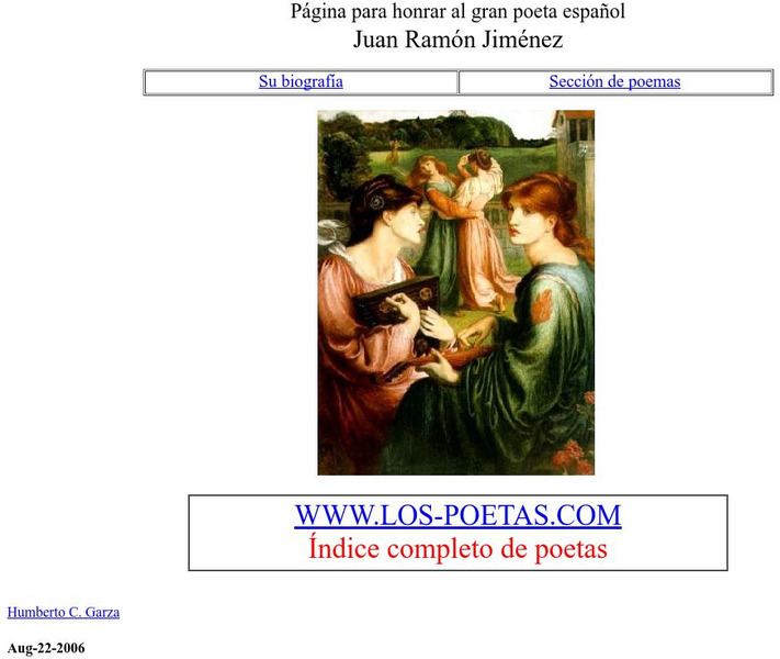 Los Poetas: Juan Ramon Jimenez Website