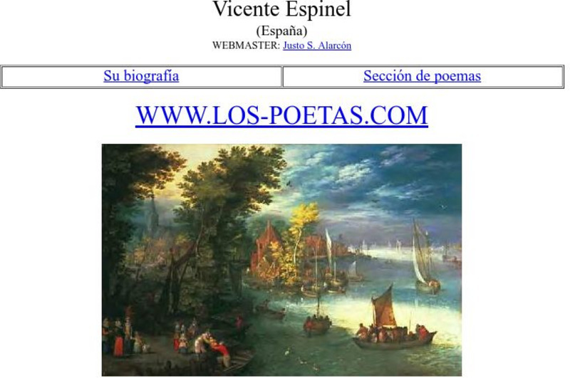 Los Poetas: Vicente Espinel Website