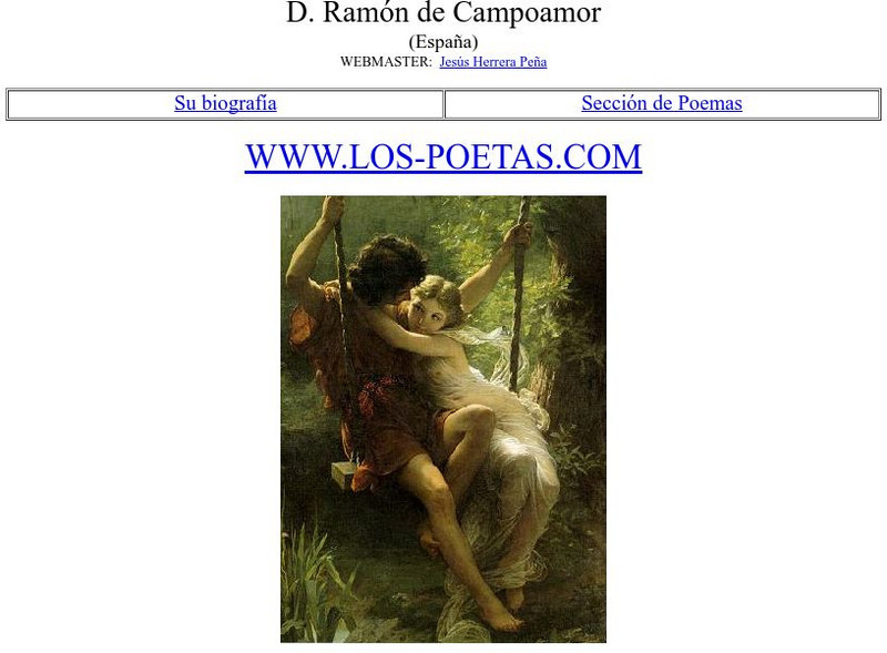 Los Poetas: Ramon De Campoamor Website