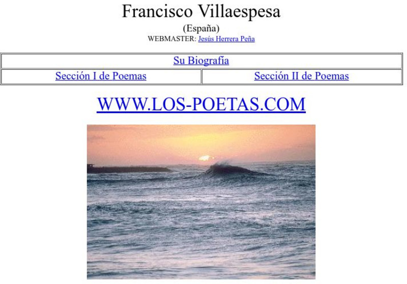 Los Poetas: Francisco Villaespesa Website