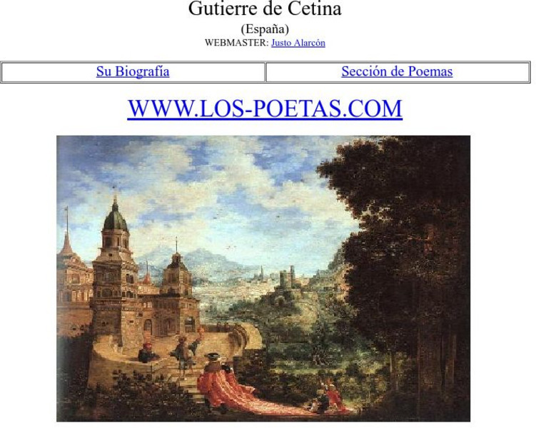 Los Poetas: Gutierre De Cetina Website Los Poetas: Gutierre De Cetina Website