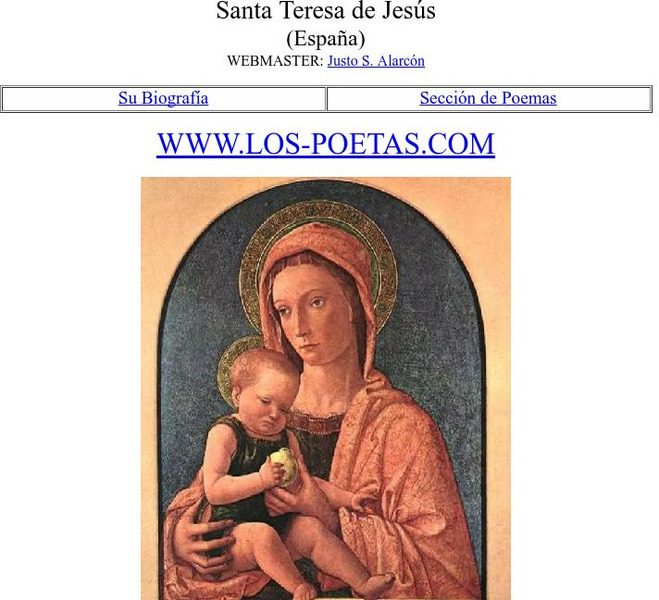 Los Poetas: Santa Teresa De Jusus Website