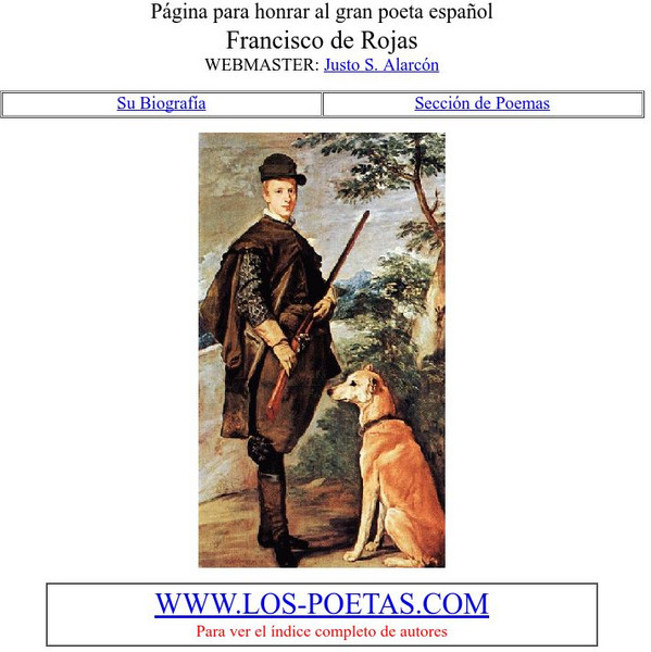 Los Poetas: Francisco De Rojas Website