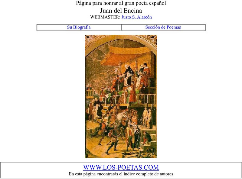 Los Poetas: Juan Del Encima Website