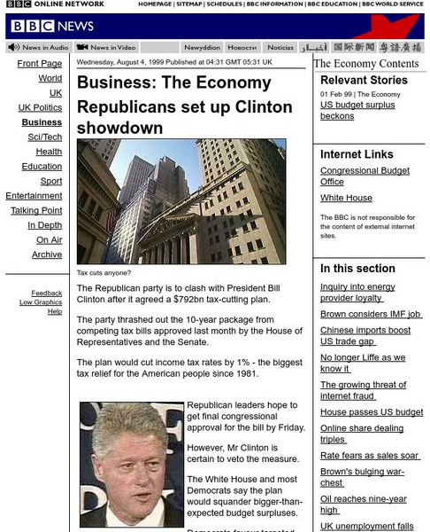 Bbc News: Republicans Set Up Clinton Showdown Website