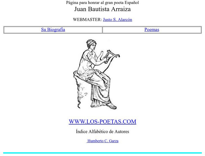 Los Poetas: Juan Bautista Arraiza Handout