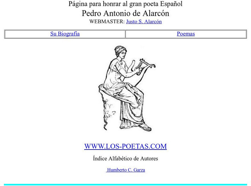 Los Poetas: Pedro Antonio De Alarcon Handout