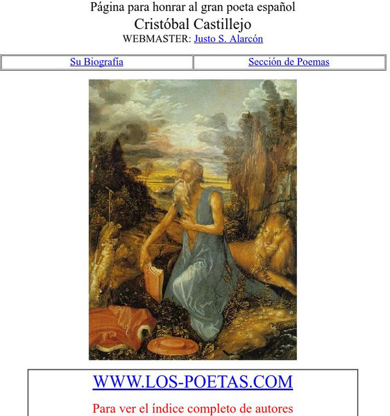 Los Poetas: Cristobal Castillejo Handout