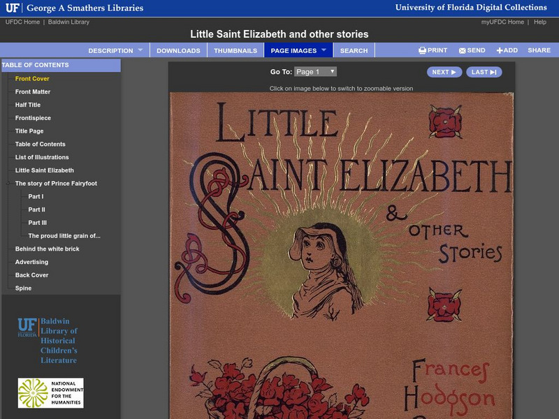 Baldwin Library: Little Saint Elizabeth by Frances Hodgson Burnett Primary