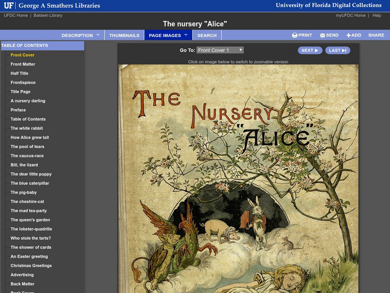 Baldwin Library: The Nursery "Alice" by Lewis Carroll Primary Baldwin Library: The Nursery "Alice" by Lewis Carroll Primary