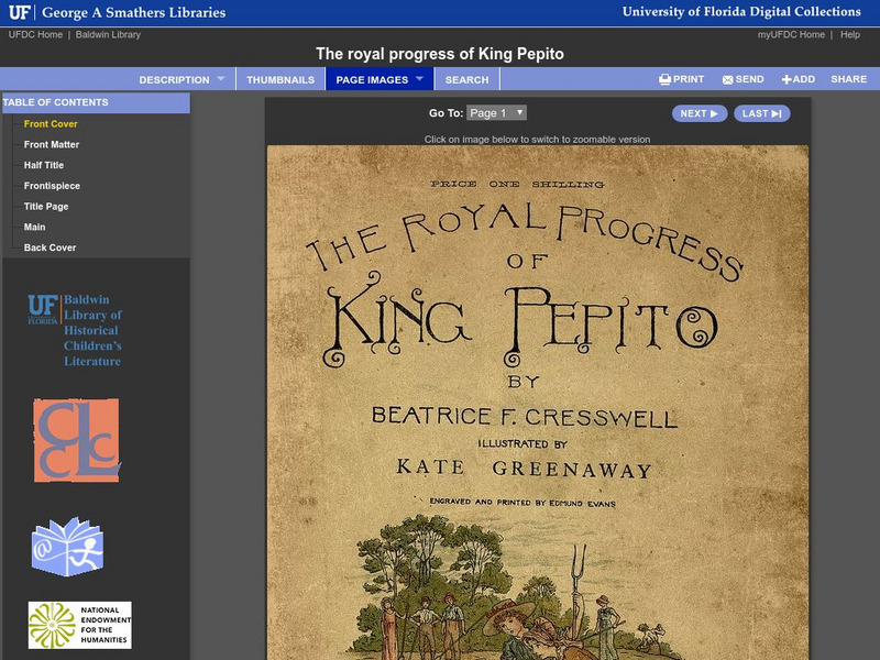 Baldwin Library: The Royal Progress of King Pepito by Beatrix F. Cresswell Primary