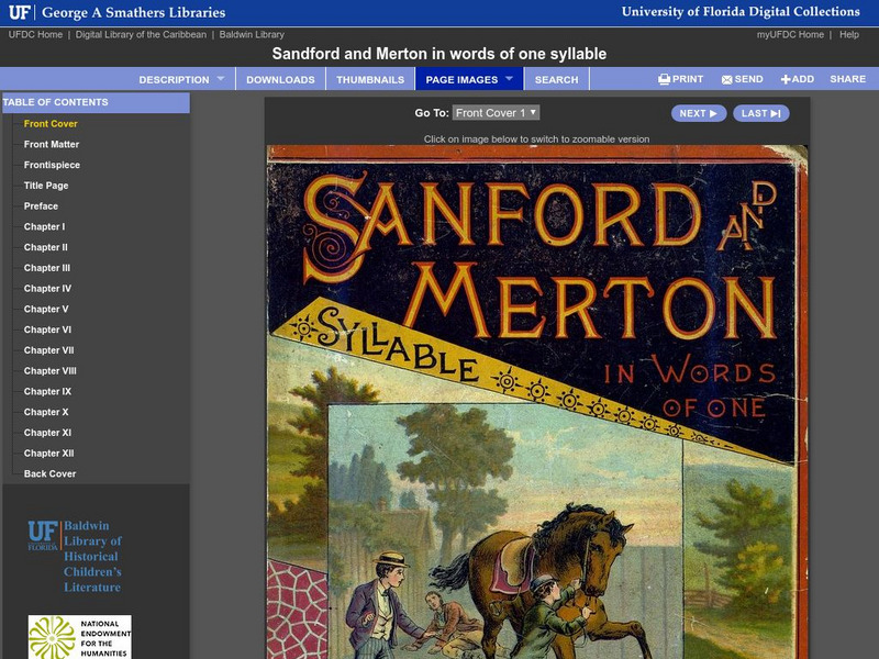 Baldwin Library: Sanford and Merton by Lucy Aikin Primary