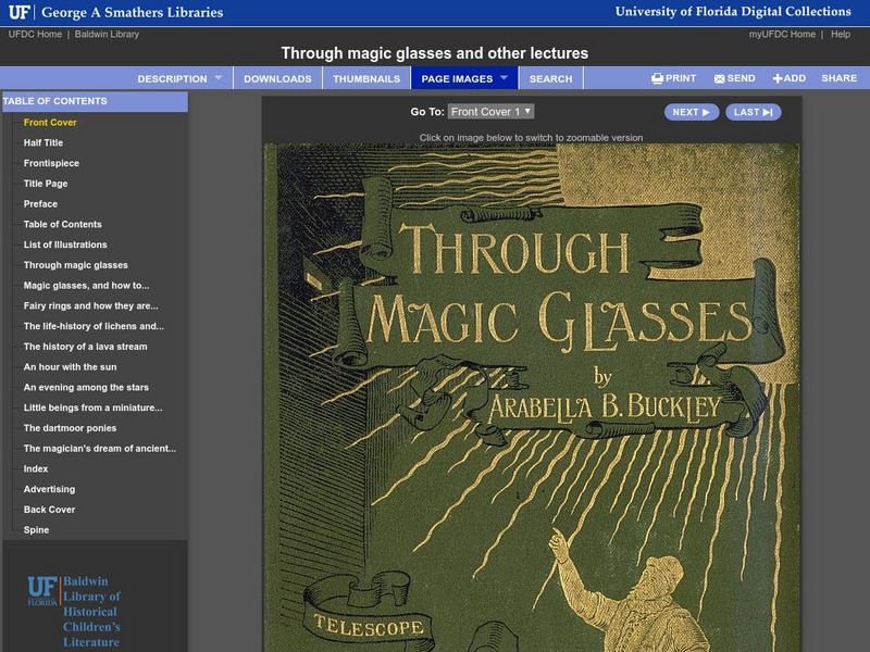 Baldwin Library: Through Magic Gasses and Other Lectures by Arabella Buckley Primary