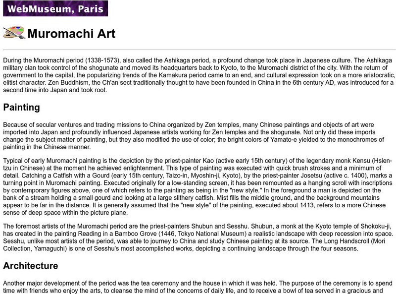 Ibiblio: Web Museum: Muromachi Art Website Ibiblio: Web Museum: Muromachi Art Website