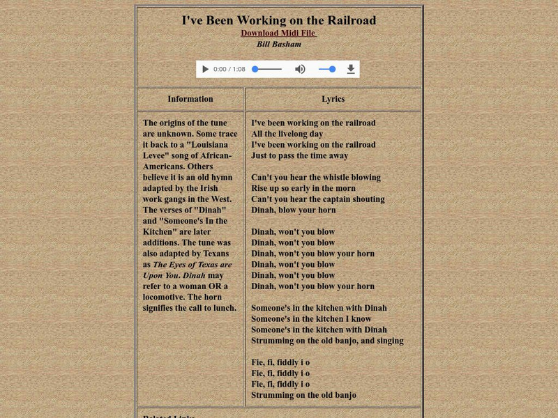 The Contemplator's: I've Been Working on the Railroad Website The Contemplator's: I've Been Working on the Railroad Website