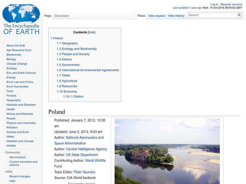 Encyclopedia of Earth: Poland Handout