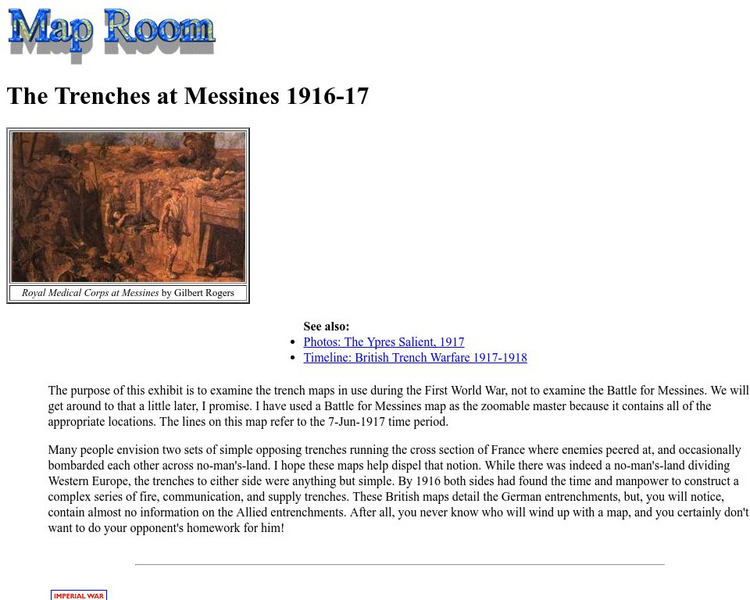 Worldwar1.com: Trenches on the Web: The Trenches at Messines 1916 17 Graphic Worldwar1.com: Trenches on the Web: The Trenches at Messines 1916 17 Graphic