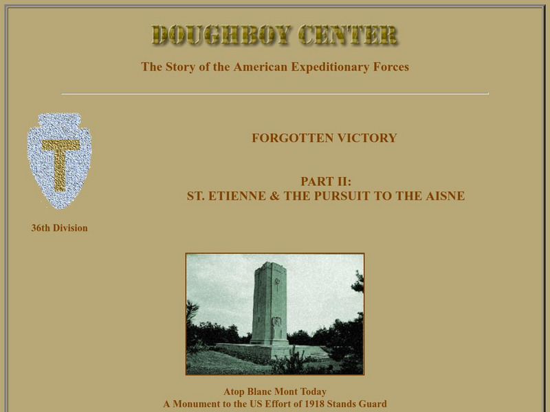 Worldwar1.com: Great War Society: Doughboy Center: Forgotten Victory: Part Ii Handout Worldwar1.com: Great War Society: Doughboy Center: Forgotten Victory: Part Ii Handout