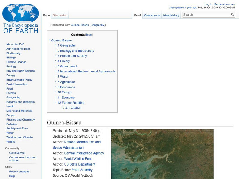 Encyclopedia of Earth: Guinea Bissau Handout