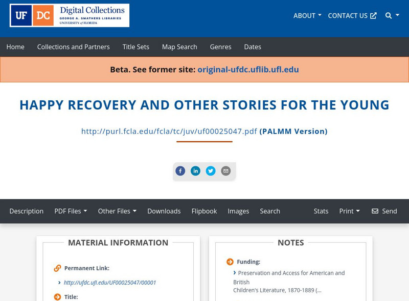 Baldwin Library: The Happy Recovery and Other Stories by William Philip Nimmo Primary Baldwin Library: The Happy Recovery and Other Stories by William Philip Nimmo Primary