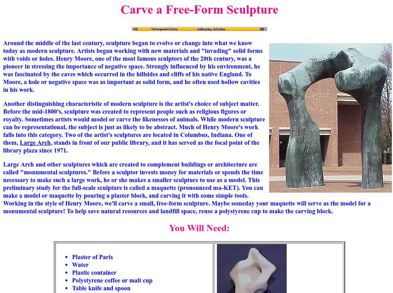 Imagination Factory: Carve a Free Form Sculpture Lesson Plan Imagination Factory: Carve a Free Form Sculpture Lesson Plan