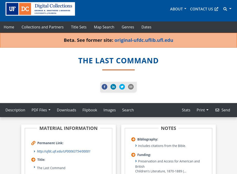 Baldwin Library: The Last Command by M. L. Charlesworth Primary Baldwin Library: The Last Command by M. L. Charlesworth Primary
