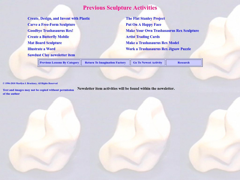 Imagination Factory: Sculpture Activities Lesson Plan Imagination Factory: Sculpture Activities Lesson Plan
