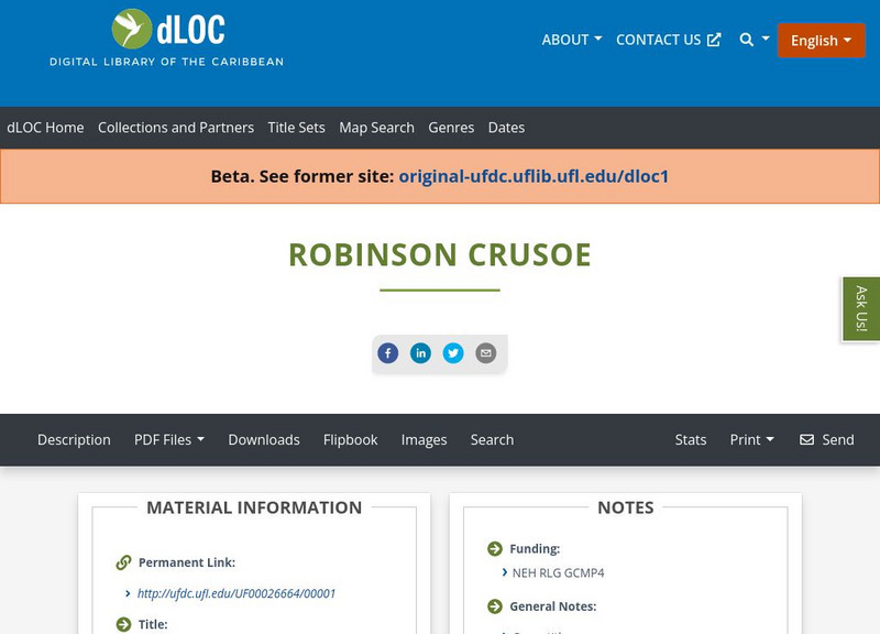 Baldwin Library: The Adventures of Robinson Crusoe by Laura Valentine Primary