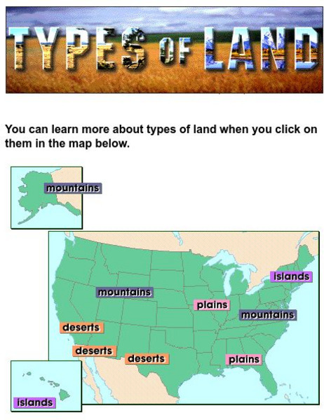 Harcourt: School Publishers: Types of Land Website Harcourt: School Publishers: Types of Land Website