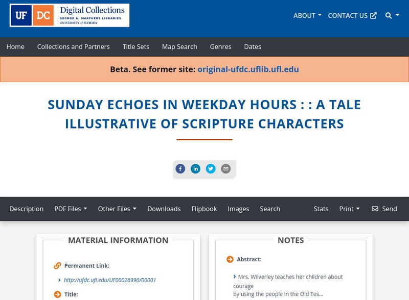 Baldwin Library: Sunday Echoes in Weekday Hours Primary