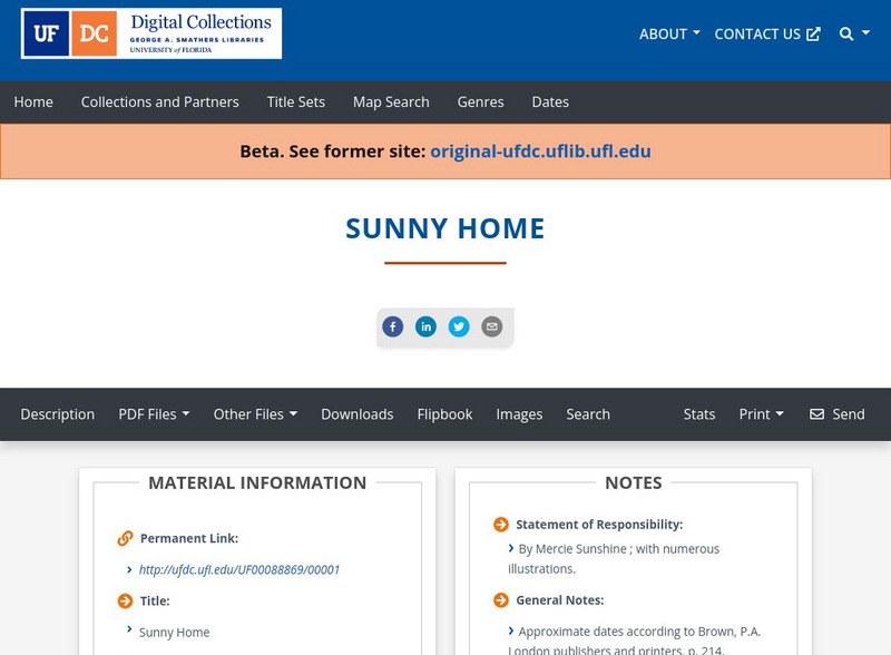 Baldwin Library: The Sunny Home Primary