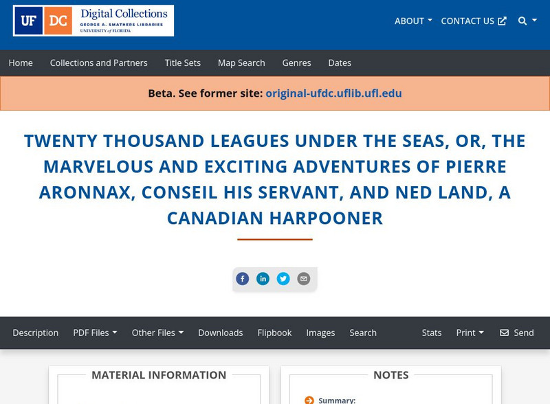 Baldwin Library: Twenty Thousand Leagues Under the Seas Primary