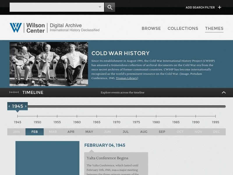 Wilson Center Digital Archives: Cold War History Primary Wilson Center Digital Archives: Cold War History Primary