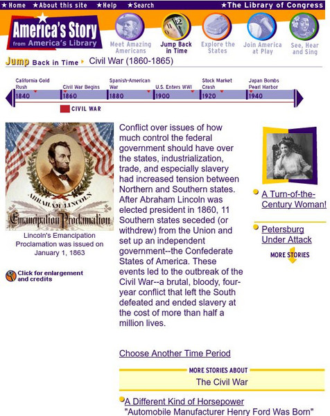 Loc: America's Story: Civil War Activity Loc: America's Story: Civil War Activity