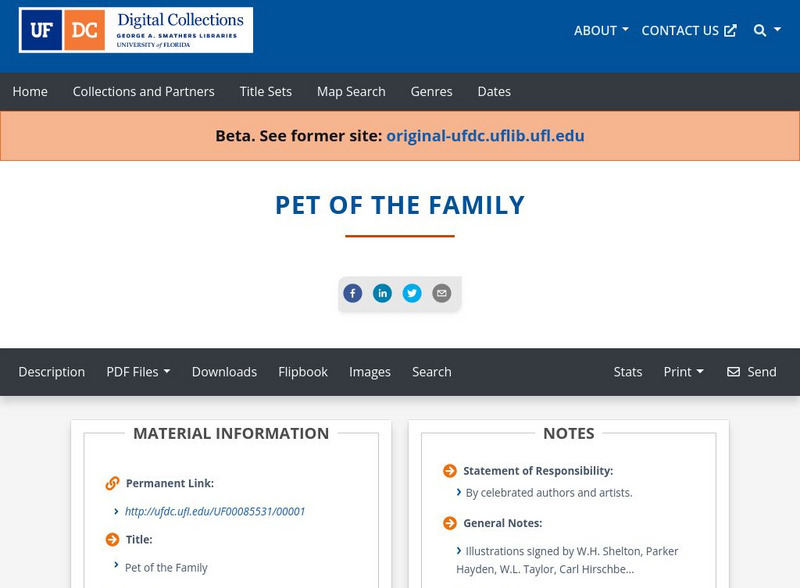 Baldwin Library: The Pet of the Family Primary