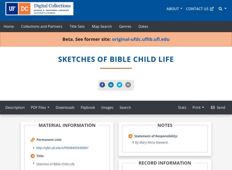 Baldwin Library: Sketches of Bible Child Life Primary Baldwin Library: Sketches of Bible Child Life Primary