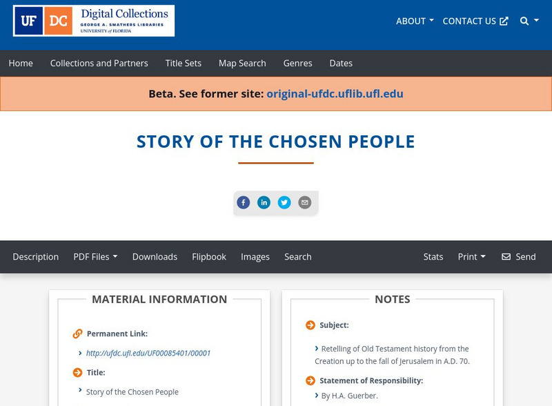 Baldwin Library: The Story of the Chosen People Primary Baldwin Library: The Story of the Chosen People Primary