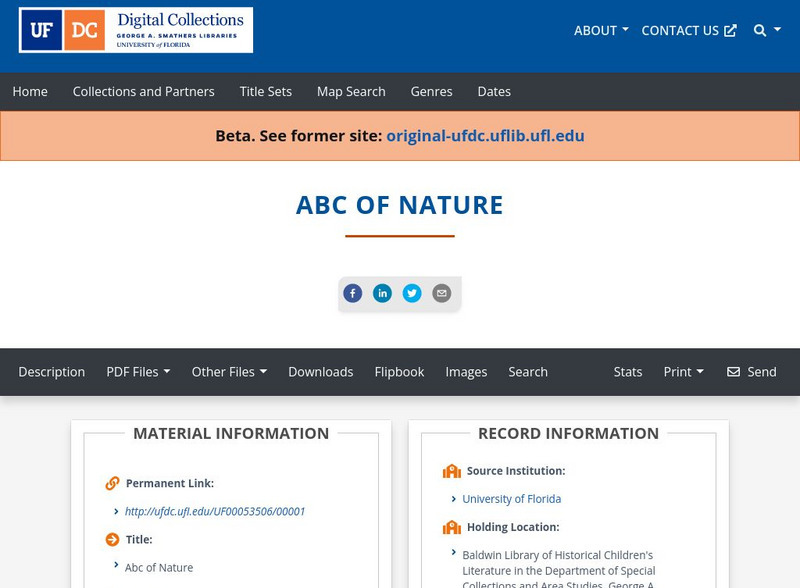 Baldwin Library: The Abc of Nature by Mc Loughlin Bros. Primary Baldwin Library: The Abc of Nature by Mc Loughlin Bros. Primary