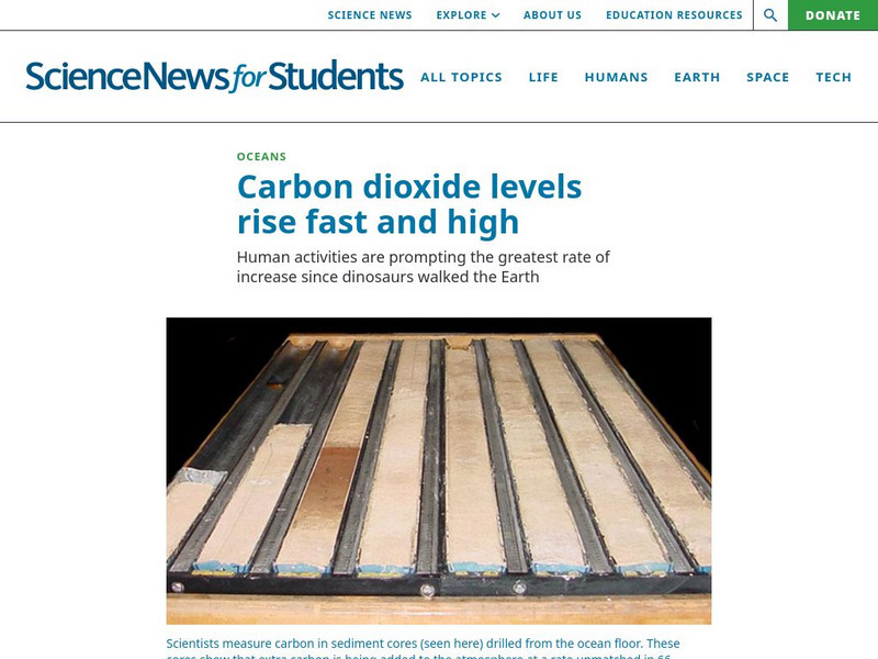 Science News for Students: Carbon Dioxide Levels Rise Fast and High Article
