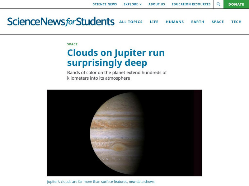 Science News for Students: Clouds on Jupiter Run Surprisingly Deep Article Science News for Students: Clouds on Jupiter Run Surprisingly Deep Article