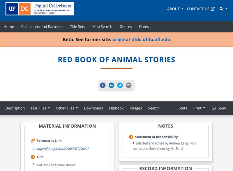 Baldwin Library: The Red Book of Animal Stories Primary Baldwin Library: The Red Book of Animal Stories Primary