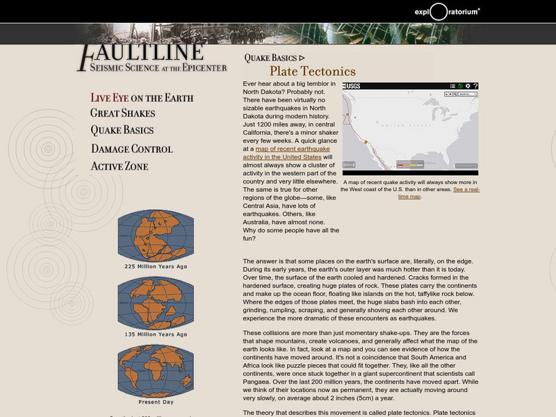 Exploratorium: Earthquake Faultline Why the Earth Shakes Website Exploratorium: Earthquake Faultline Why the Earth Shakes Website