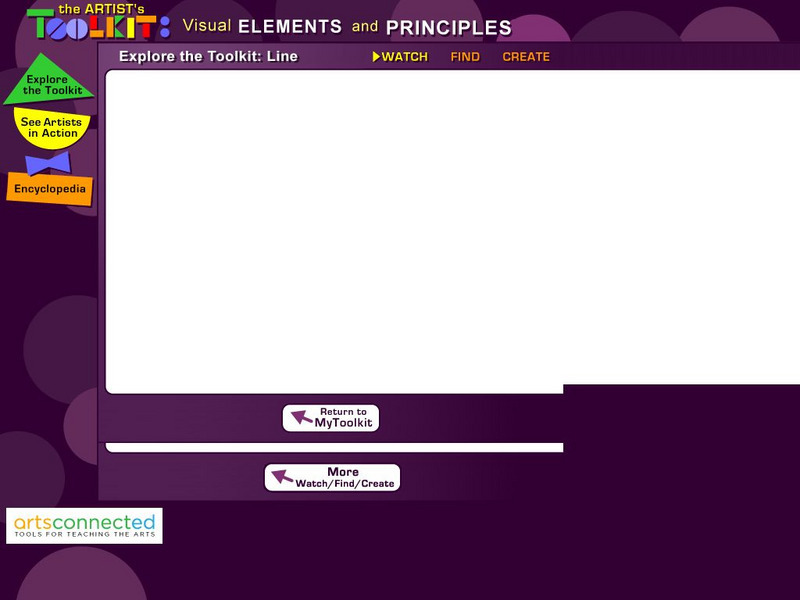 Arts Connect Ed Artist's Toolkit: Line Lesson Plan Arts Connect Ed Artist's Toolkit: Line Lesson Plan