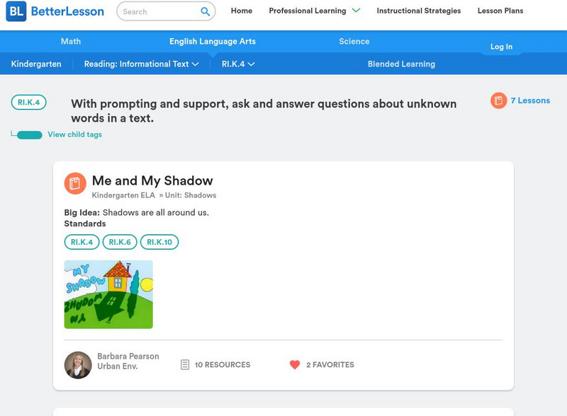 Better Lesson: With Prompting and Support, Ask and Answer Questions Website