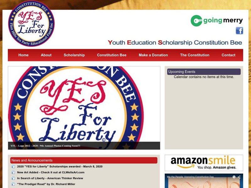 Yes for Liberty: Youth Educational Scholarship Constitution Bee Website Yes for Liberty: Youth Educational Scholarship Constitution Bee Website