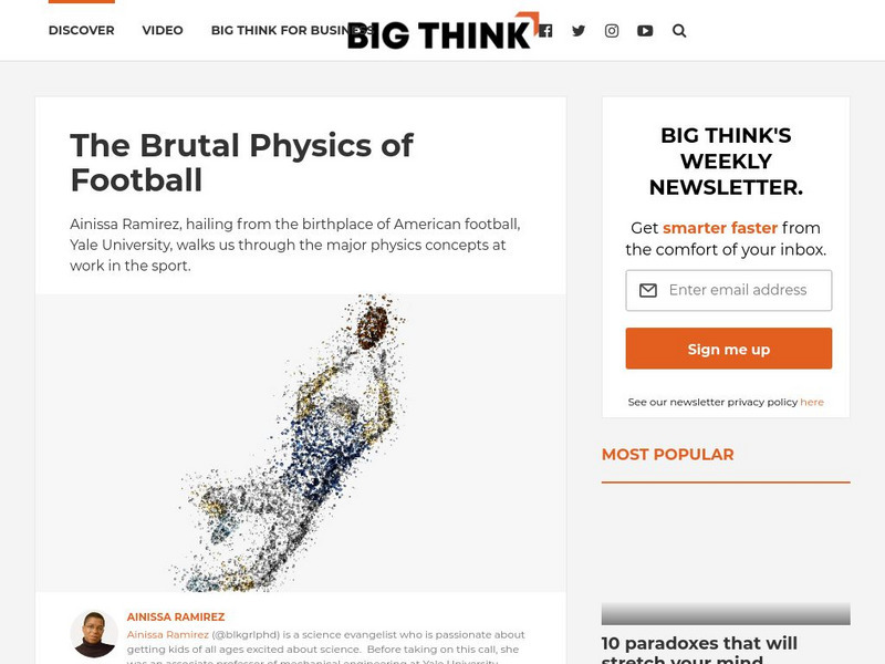 The Big Think: The Brutal Physics of Football Article The Big Think: The Brutal Physics of Football Article