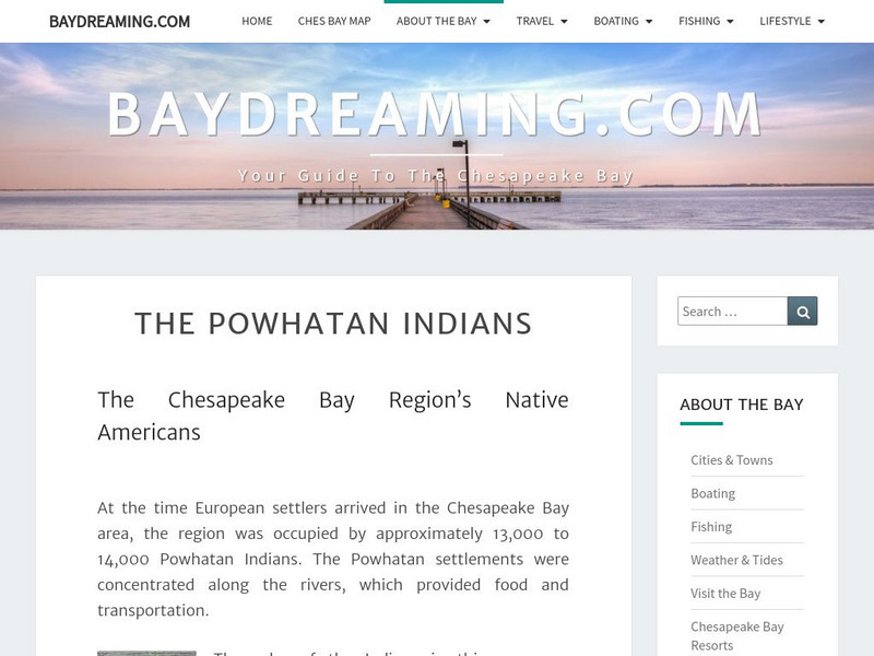 Baydreaming: Powhatan Activity Baydreaming: Powhatan Activity